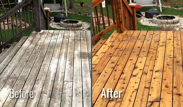 Fox Valley WI Wood Deck Cleaning, Restoration