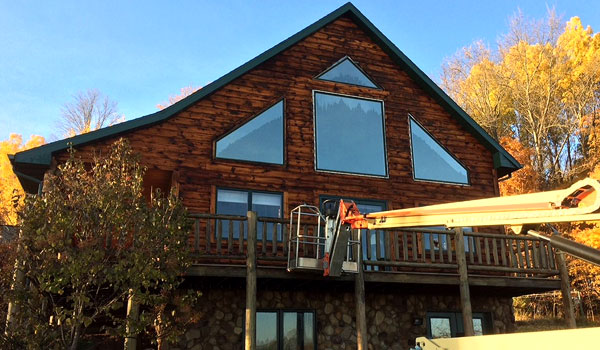 Fox Valley WI Log Home Wood Restoration